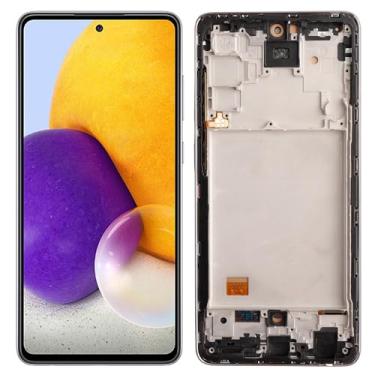 Imagem de Substituição de tela LCD compatível com Samsung Galaxy A72 4G SM-A725 digitalizador de tela LCD SM-A725M SM-A725F SM-A725F/DS (preto com moldura) Montagem digitalizador de tela sensível ao toque com