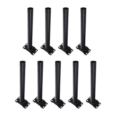 Imagem de Suporte Luminaria Solar Kit 9 Unidades Poste Barra Aço Pintura Eletrostatica Iluminaçao Segurança Jardim Quintal Proteçao