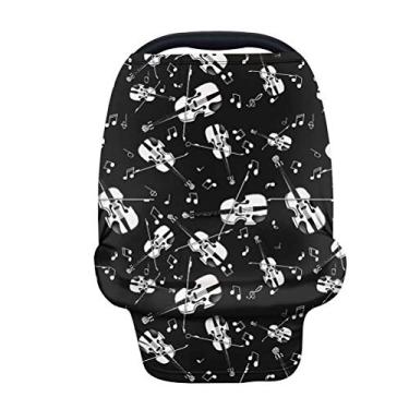 Imagem de GOSTONG Capa de amamentação para violino, cachecol de amamentação, capas de assento de carro para bebês, dossel de cadeirinha de carro, capas elásticas para carrinho de bebê, carrinho de compras, presentes para chá de bebê, meninos e meninas