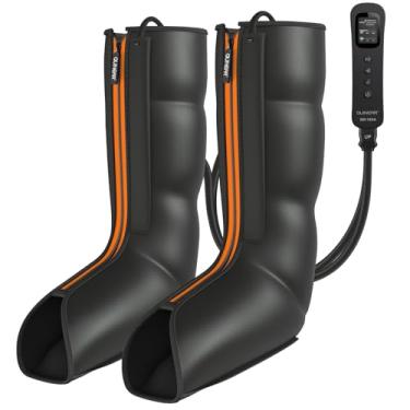 Imagem de QUINEAR Massageador de compressão de pernas, massageador de panturrilha para circulação e alívio da dor com 3 modos e 3 intensidades, botas de compressão para perna (sem calor)