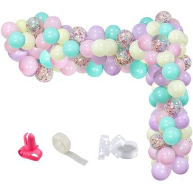 Imagem de UTOPP Guirlanda de arco para balões de festa de sorvete, balões de alumínio para festa de aniversário de verão, artigos de festa de sorvete