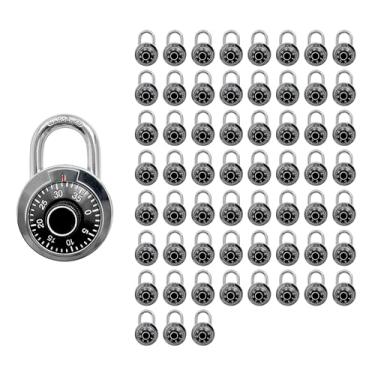 Imagem de DuoTyga Fechadura de armário combinada, pacote com 60, cadeado de combinação digital para caixa de ferramentas, armário de escola e academia, funcionário e estojo, preto