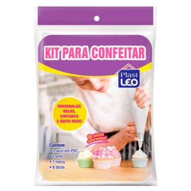 Imagem de Kit para Confeitar (Saco + 8 Bicos) | Plast Leo (Ref.: 418)