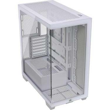 Imagem de CORSAIR Capa para PC ATX de torre média 3500X – vidro temperado panorâmico – compatível com placa-mãe de conexão reversa – sem ventiladores incluídos – branca