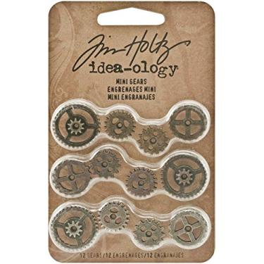 Imagem de Tim Holtz Idea-ology Metal Mini Gears, 12 per Pack, Various Sizes, Antique Finishes, TH93012