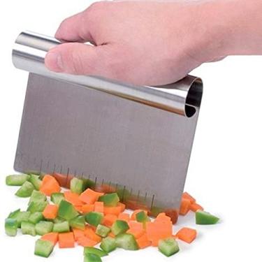 Imagem de Mimo Style Espátula Prática Para Confeitar, Raspar, Cortar, Organizar, Dividir Massas, Com Régua Medidora de 15 cm, Resistente à Temperatura, Produto Leve e de Fácil Manuseio, Material de Inox Durável
