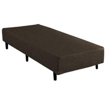 Imagem de Base Cama Box Solteirão Suede Marrom 37X108X188 AN
