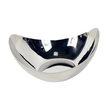 Imagem de Gralara Bandeja de armazenamento de mesa Fruteira Ornamentos de aço inoxidável Decoração decorativa Festas Casamentos Bandeja de serviço Bandeja de exibição, 16 Cm X14 Cm X8 Cm