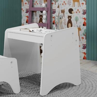 Imagem de Mesa Infantil com Regulagem de Altura Luna Movelbras - Branco