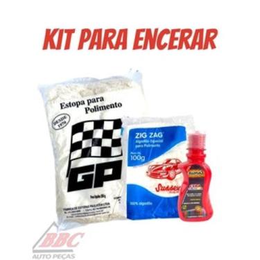 Imagem de Kit Cera Colorida Automotiva Premuim Liquida Carro 200ml Radnaq + Esto