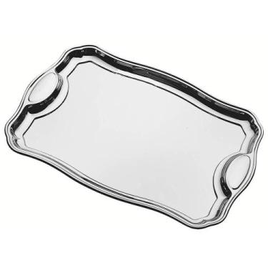 Imagem de Bandeja Tramontina Classic Retangular em Aço Inox com Alças 49 x 34 cm