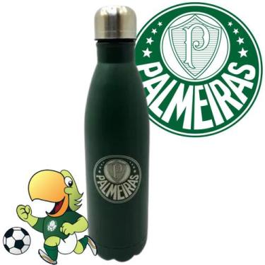 Imagem de Contêiner de Aço Inox Palmeiras 750ml Ideal Para Presente de Torcedor 