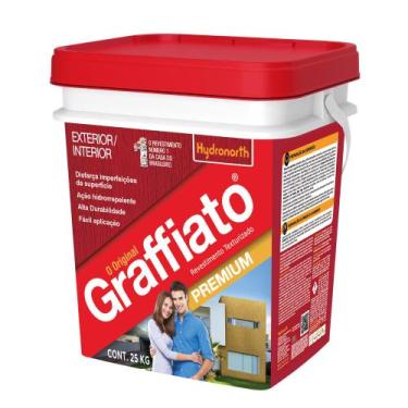 Imagem de Grafiato Branco 25KG Interno Externo Antimofo Hidrorepelente Durabilid