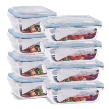 Imagem de 8 Potes Vidro Herméticos Tampa Silicone Vedação 640ml 800ml - U4home, 
