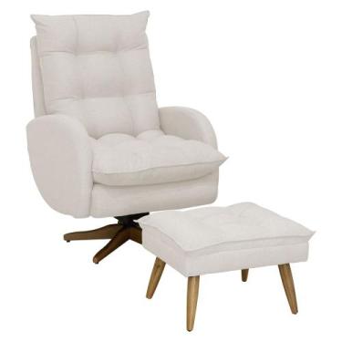 Imagem de Poltrona De Amamentação Clarice Giro Balanço Bebê Completo, TM 702 LIN