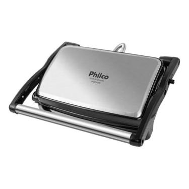 Imagem de Sanduicheira Grill Eletrica Antiaderente Inox 2 Em 1 Philco PGR19