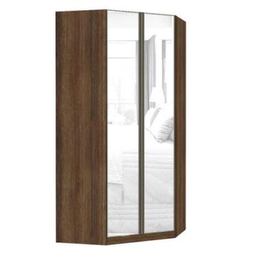 Imagem de Guarda Roupa Solteiro Canto Closet Prime Plus 2 Portas Alumínio com Es