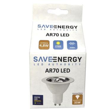 Imagem de Lâmpada de Led AR70 4,8W 2700K 350lm - Save Energy - Bivolt - SE-100.1