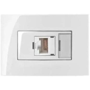 Imagem de 5 Pc Tomada Para Moveis Margirius Rj45 Branca Informática C