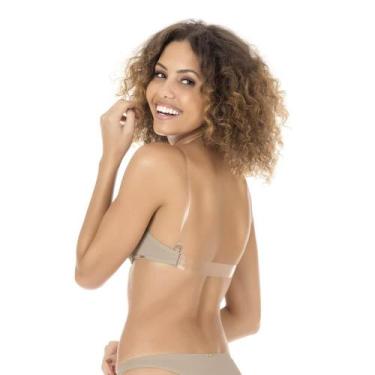 Imagem de Sutiã Básico 2Rios 80575 Alças e Costas de Silicone, Chocolate, G