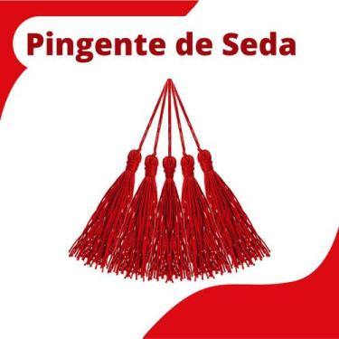 Imagem de Pingente De Seda Tassel - Franja - Vermelho  - Com 50 Unidades - Nybc