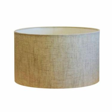 Imagem de Cúpula em tecido cilíndrica abajur luminária cp-4189 50x30cm rustico b