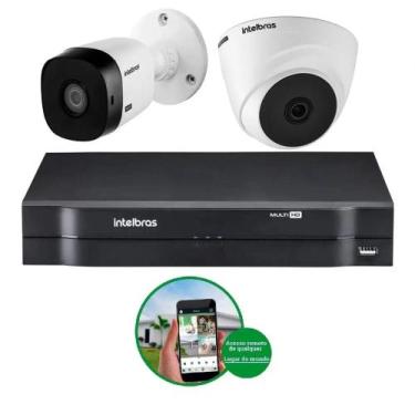 Imagem de Kit 2 câmeras Bullet-Dome Hd VHC 1120 + Dvr Full Hd MHDX - Intelbras