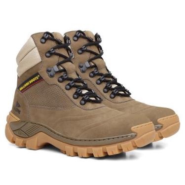 Imagem de Bota Coturno Masculino Couro Alabama Legítimo Casual Esportiva Solado 