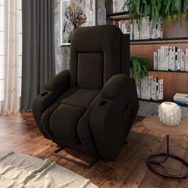 Imagem de Poltrona do Papai Reclinável Sala de Cinema Crihs Elétrica Lift Elevaç