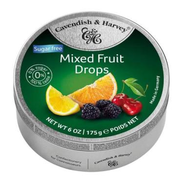 Imagem de Balas Frutas Zero Açucar Mixed Fruit Cavendish Drops 175Gr - Cavendish