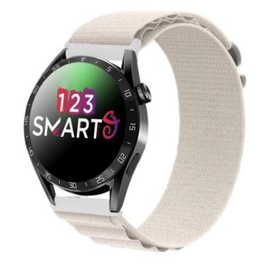 Imagem de Pulseira de Nylon com Presilha para GT 2 46mm e GT 3 46mm - Bege - 123