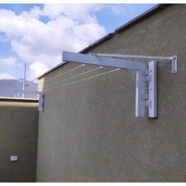 Imagem de Varal de muro na cor branco - Plus varais