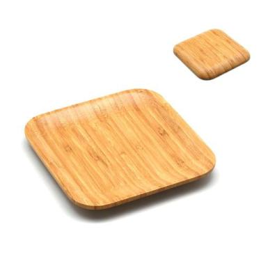 Imagem de Prato quadrado bamboo 21cm - Niazitex, Única
