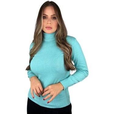 Imagem de Blusa De Frio Cacharrel Feminina Gola Alta Trico Manga Longa - Calu Tr