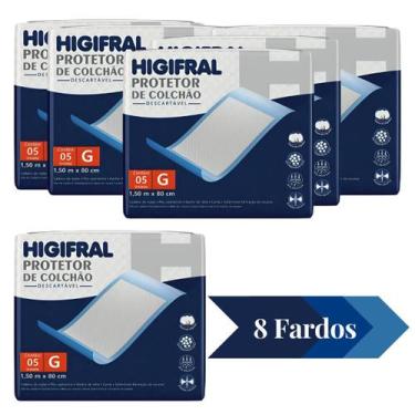 Imagem de Kit 8 Protetor De Colchão Descartável Higifral Atacado