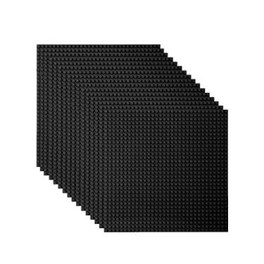Imagem de LVHERO Classic Baseplates Building Plates for Building Bricks 100% Compatible with All Major Brands-Baseplate, 10" x 10", Pack of 16 (Black)