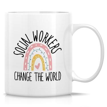 Imagem de Retreez Caneca de assistente social presente trabalho social graduação estudante terapia 325 ml caneca de café cerâmica - Thank You Thank-you Sarcasmo Presente inspirador motivacional para ele sua