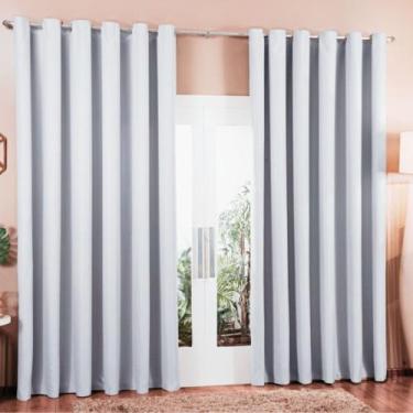 Imagem de Cortina blackout em tecido 75% corta luz 3m - várias cores e alturas d