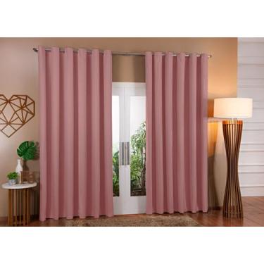 Imagem de Cortina blackout em tecido 75% corta luz 3m - várias cores e alturas d