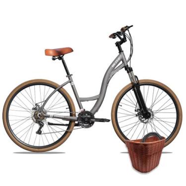 Imagem de kit Bicicleta Blitz Comodo Aro 29 Shimano 21v + Cestinha e cadeado, Ci