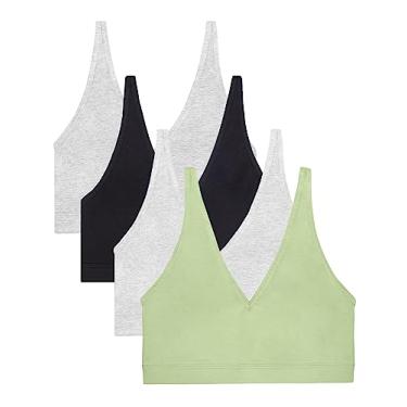 Imagem de Smart & Sexy Sutiã feminino Cloud Cotton Comfort Collection, Cinza/preto/cinza/verde vidro, GG