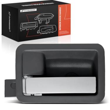 Imagem de A-Premium Maçaneta interior do lado do motorista dianteiro ou traseiro esquerdo compatível com Dodge Durango 2004-2009, Dakota 2005-2010 e Chrysler Aspen 2007-2009 e Mitsubishi Raider, alavanca prata