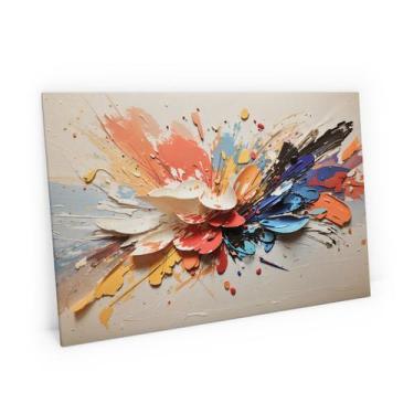 Imagem de Quadro Flores Abstratas 120X080 Para Escritório Grande Sala - Bimper, 