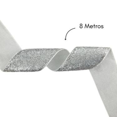 Imagem de Fita Lurex Esponjada Glitter Kit Natal 8m 38mm Escolha Cor - DEZdeDEZ,