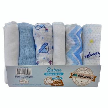 Imagem de Kit 6 Babete Toalha Paninho Boca Bebê 100% Algodão Minasrey - Mundo do