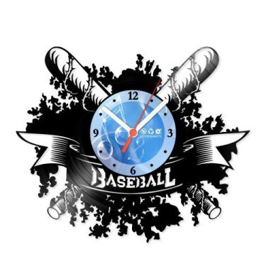 Imagem de Relógio De Parede Disco Vinil Esportes - Baseball - VES-092 - Modernar