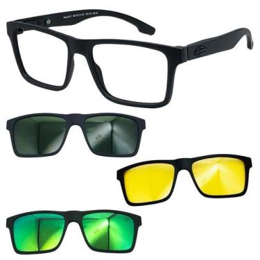 Imagem de Oculos Mormaii Swap NG2 6153 Preto Fosco Com 3 Clipons, G15, Verde, No