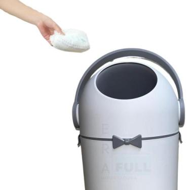 Imagem de Lixeira Lixo Anti Odor 10L Fralda Bebê Enxoval Quarto Orgânico Resíduo