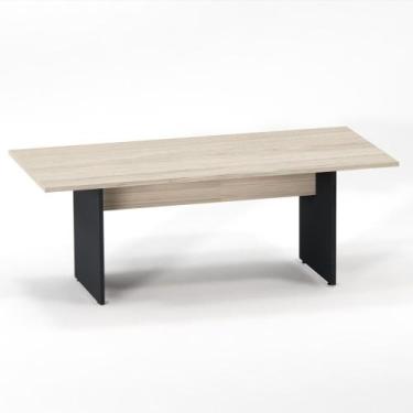 Imagem de Mesa Reunião Pé Painel P25 Pandin 2,0 M Casablanca e Grafito