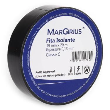 Imagem de Fita isolante Preta 19mm x 20 metros Classe C MarGirius